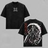 Blood Chain Ichigo Kurosaki BLEACH T-Shirt Manga Vintage Gewaschenes T-Shirt Oversized Lässig 100% Baumwolle T-Shirts Oberteile Herren Kleidung