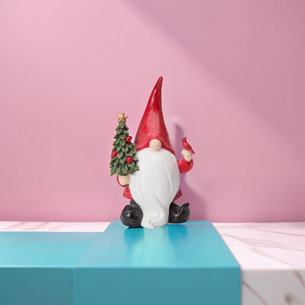 Cute Christmas Santa Claus Statue Creative Gnome Decor Sculptures Crafts Dwarfs Figurines  Lawn