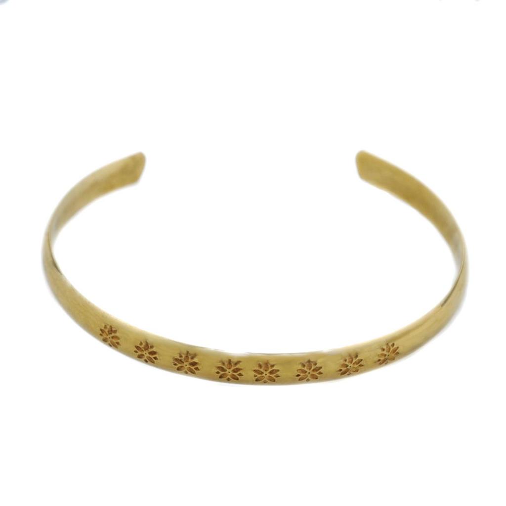 Metal Retro Style Flower Girl Adjustable Half-Open Thin Artistic Chinese Bracelet