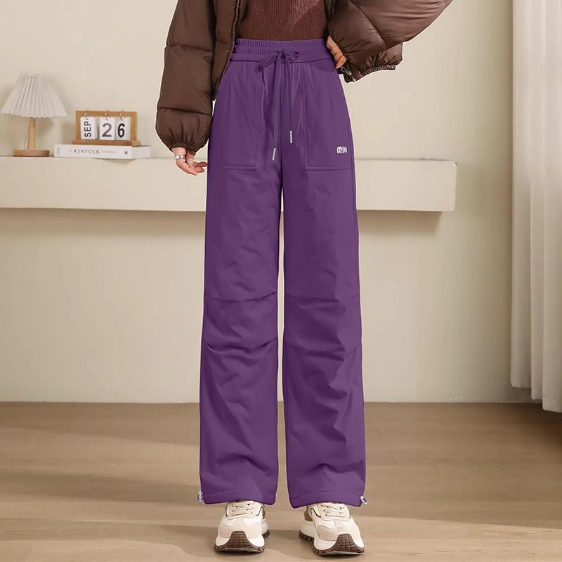 Women's 2025 Windproof Snow Pants: Cold-Proof, Thickened, Ski-Ready Down Pants for -40°C Winter Weather