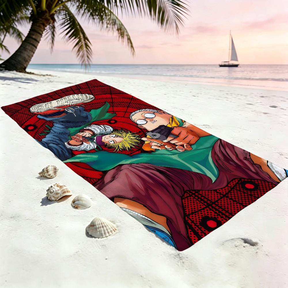 S-sakamoto anime Towel Large Quick-Drying D-daysMicrofiber soft Beach Towel for Travel Fitness Sauna Bathing Camping