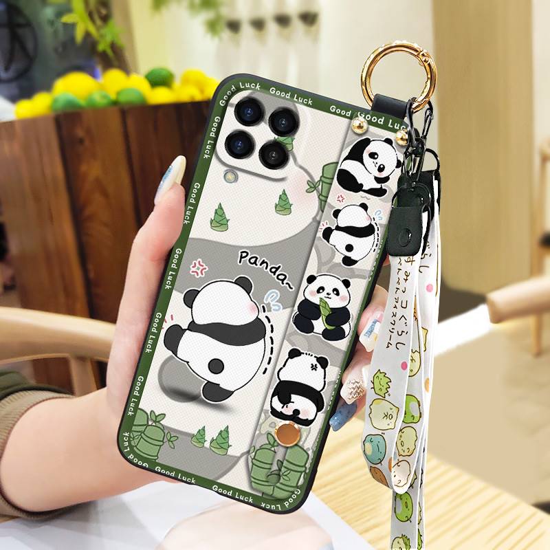 Soft case Silicone Phone Case For Samsung Galaxy M33 5G Global/SM-M336B/DS/Jump2 Cartoon Protective Lanyard Wristband