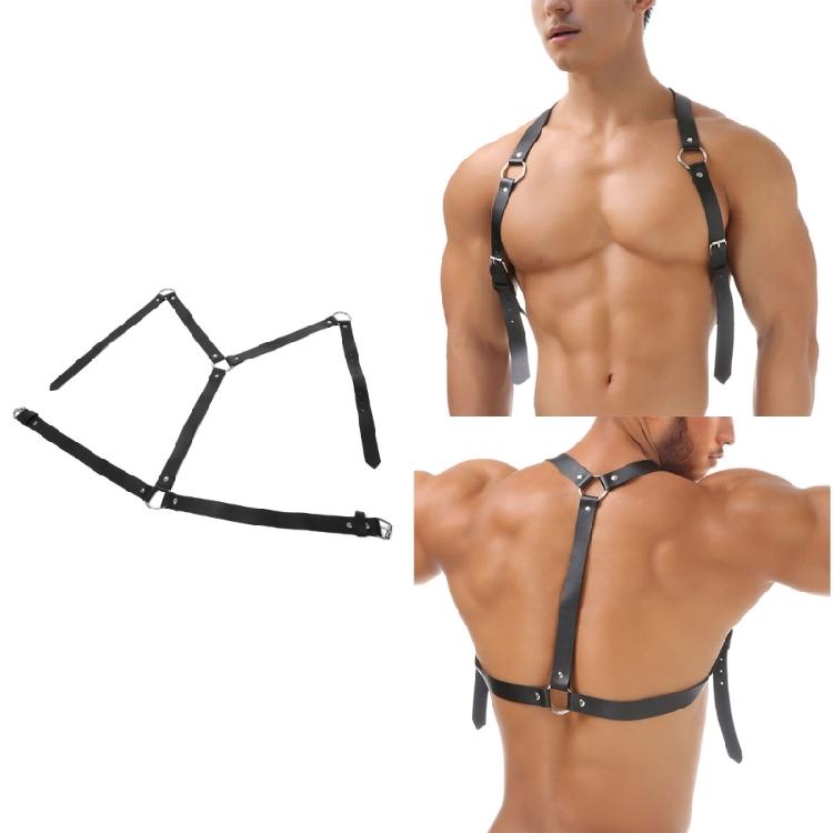 Gothic Punk Accessory Straps PU Leather Party Suspenders With Metal Rings For Fashion Individual Expression