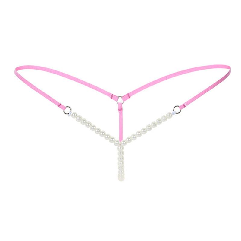 Sexy ženská perlová tanga s nízkým pasem kalhotky na zádech dámské spodní prádlo spodní prádlo G String K127