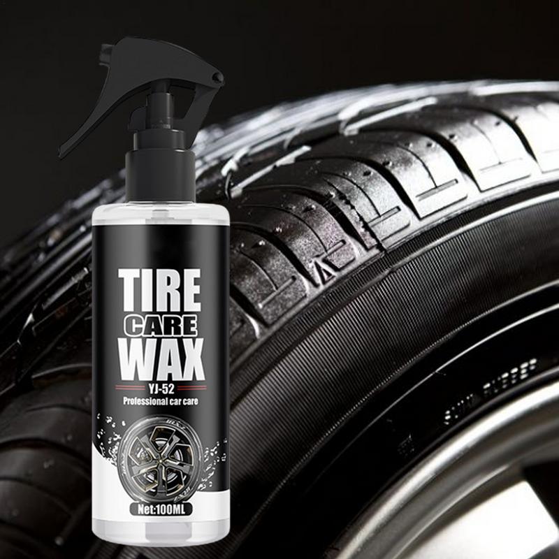 Spray Car Wax Tire Shine 3.38oz Waterproof Auto Tire Waxing Refurbishment Spray Tire Polish Wax Coating Agent Prevent Cracks