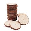 10pcs 6-7cm Wood Slices Natural Rounds Unfinished Wooden Circles Christmas Ornaments for Coasters, Craft Supplies