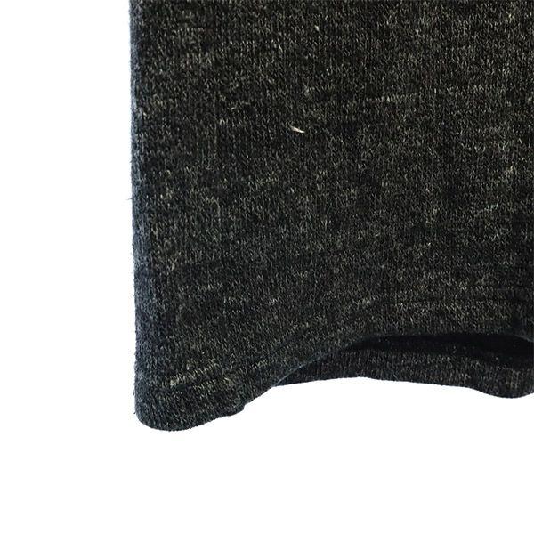 BLACK LABEL CRESTBRIDGE check Long sleeve knit M gray crew neck sweater Men's Used