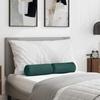 Bolster Cushions 2 pcs Dark Green Ø 15 x 40 cm Fabric