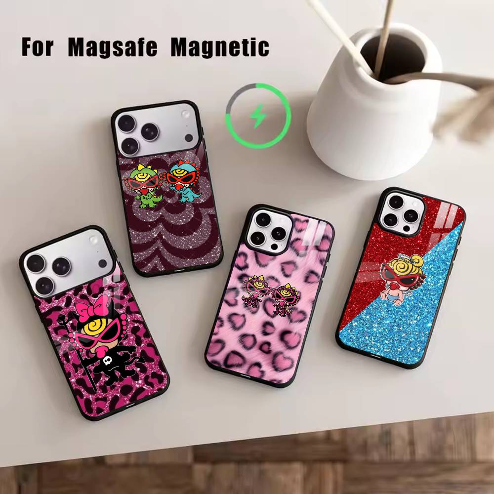 Y2K Hysteric M-Mini Phone Case For iPhone17,16,15,14,13,12,11 Plus,Pro Magnetic with Magsafe Wireless Charging