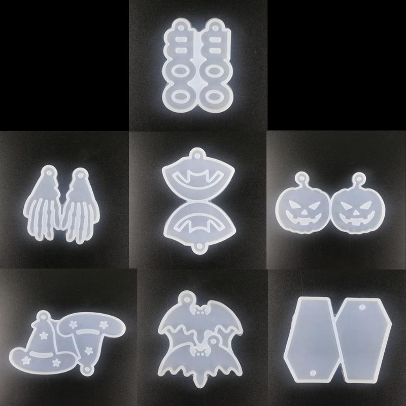 Halloween Earrings Combination Earrings Mold Halloween Pumpkin Silicone Mold Home Decoration Mold Suitable for Women