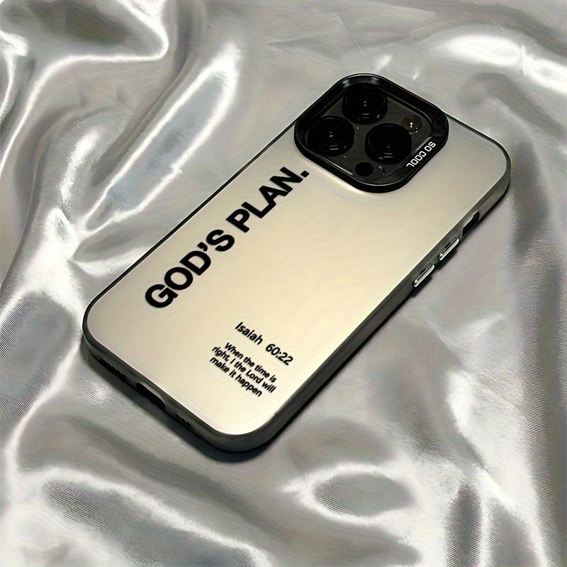 Lucky Start Black English God's Perspective IMD Laser Phone Case For iPhone 11 12 13 14 15 16 17 XS XR X 12 13 Plus Pro Max SE Series