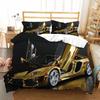 Sports Car Duvet Cover 3D Racing Car Printed Bedding Set Queen King Size with Two Pillowcases Men Cool Polyester For Quilt Cover