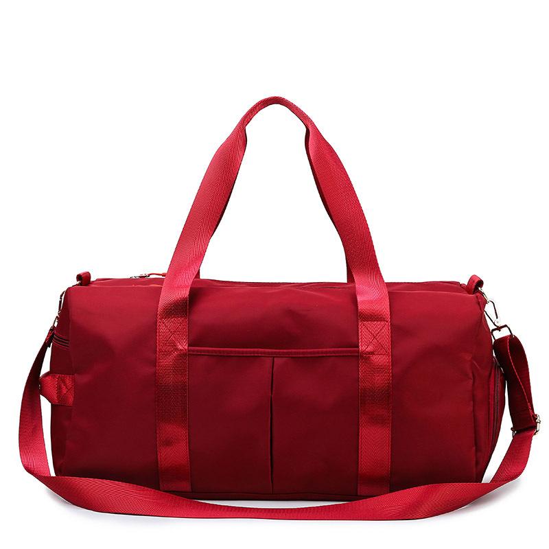 Travel fitness bag new simple travel anti-splashing fabric dry and wet separation shoulder messenger bag