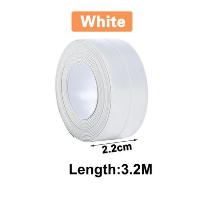 Striscia sigillante da 3,2 m Nastro sigillante per bagno doccia lavello da bagno Nastro adesivo impermeabile in PVC bianco per cucina bagno