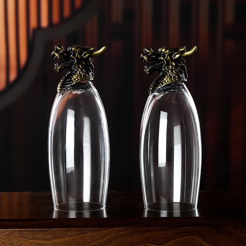 

Лонггу Циан Бытовой Бокал для Шампанского Бокал для Пива Хрустальный Бокал Бокал для Коктейлей Бокал для Вина с Головой Зверя Набор для Вина