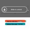 Self-Adhesive Sliding Unlock Text Wall Stickers for Mobile or Home Glass Doors