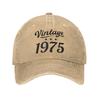Vintage 30\40\50\60\70 Years Old Birthday Gift, Father's Day, Grandpa Washed Cap Summer Female Male Kpop Rock Baseball Caps