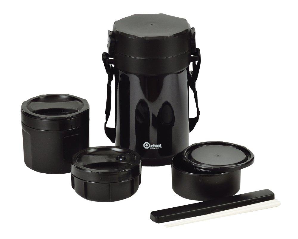 

Pearl Metal Lunch Jar 2000 Stainless Steel Black Octus HB-3309