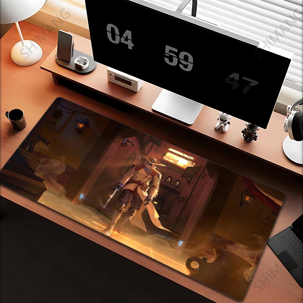 VALORANT Cypher Large Gaming Mouse Pad Computer Mousepad PC Gamer Laptop Mouse Mat Office Mausepad XXL Keyboard Mat Desk Pad