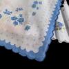 Machine Washable Cotton Handkerchiefs 9Pcs Florals Embroidery Design Ladies Wedding Party Favors Soft Vintage Style