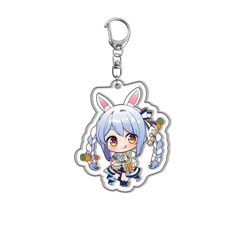 Kawaii Virtual YouTuber VTuber Acrylic Keychain Cartoon Cute Anime Hololive Production Bag Charm Creative Jewelry Accessories
