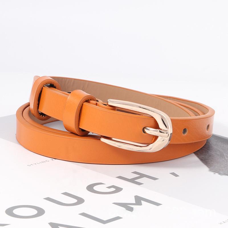 Buckle Halfround Womens Belt Versatile Minimalist Decorative Style Korean