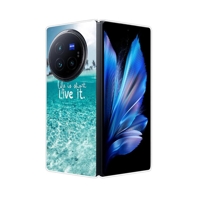 Per VIVO X Fold 3 Pro XFold 3 X Fold 2 Plus Custodia Cover Posteriore Rigida in PC Effetto Marmo Per Vivo X Fold3 Pro Fold2 Guscio Telefono Copertura Completa