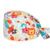Women Men Cute Cat Printed Scrub Cap Breathable Cotton Medical Surgical Cap Adjustable Doctor Nurse Working Hat