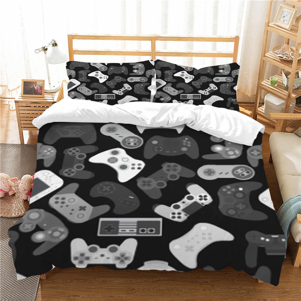 Gamepad Design Kids Soft Breathable Bed Set Bedding Suit Football  Bedroom Bedclothes Decor