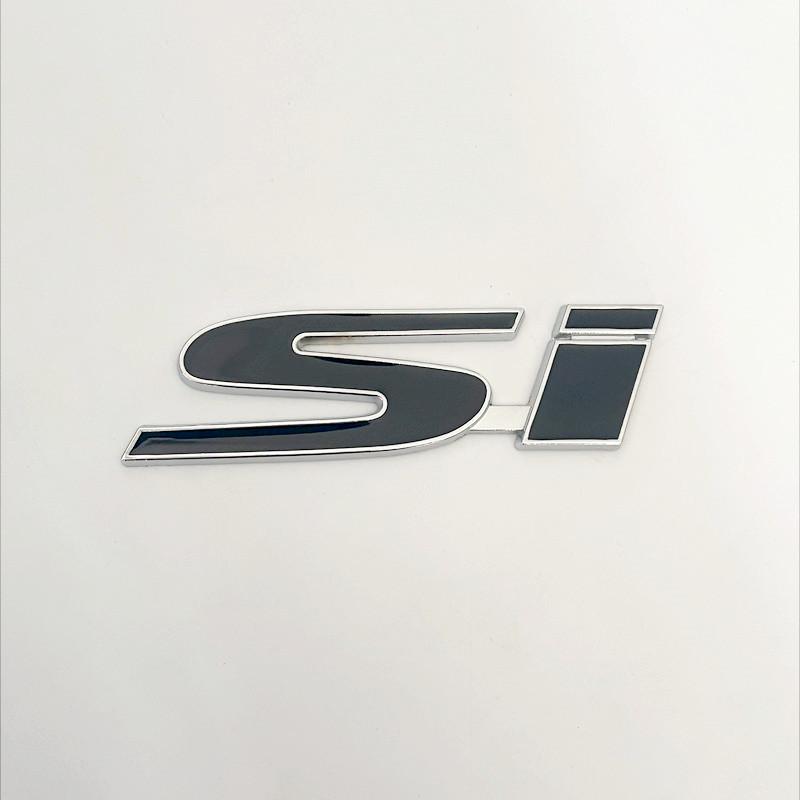 

3D Металлическая эмблема SI для задней крышки багажника, передней решетки радиатора, автомобильный значок, хромированная наклейка, эмблема для автомобиля Civic Accord