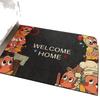 Cartoon Crystal Velvet Floor Mat, Scraping Mud And Rubbing Soil, Porch Foot Pad, Black DirtResistant NonSlip Pad, WaterAbsorbing Door Carpet