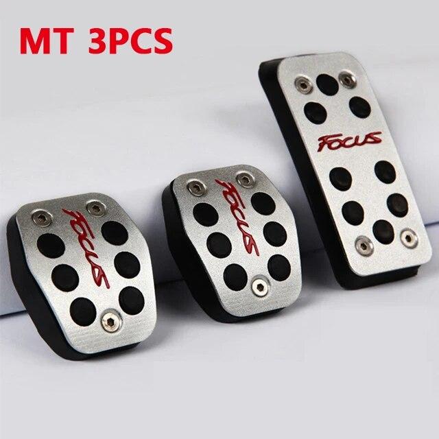 

Чехол для автомобильных педалей для Ford Focus 2 3 4 MK2 MK3 MK4 2007-2016 2017, педаль акселератора топлива, педаль тормоза, аксессуары для педалей сцепления MT 3pcs