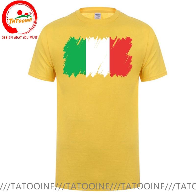 Funny Design Italy Flag Italian Brush National Flag Sred Doublet Unisex Fashion Trendy Casual Clothing Stylish Tops Tee Shirt Leis