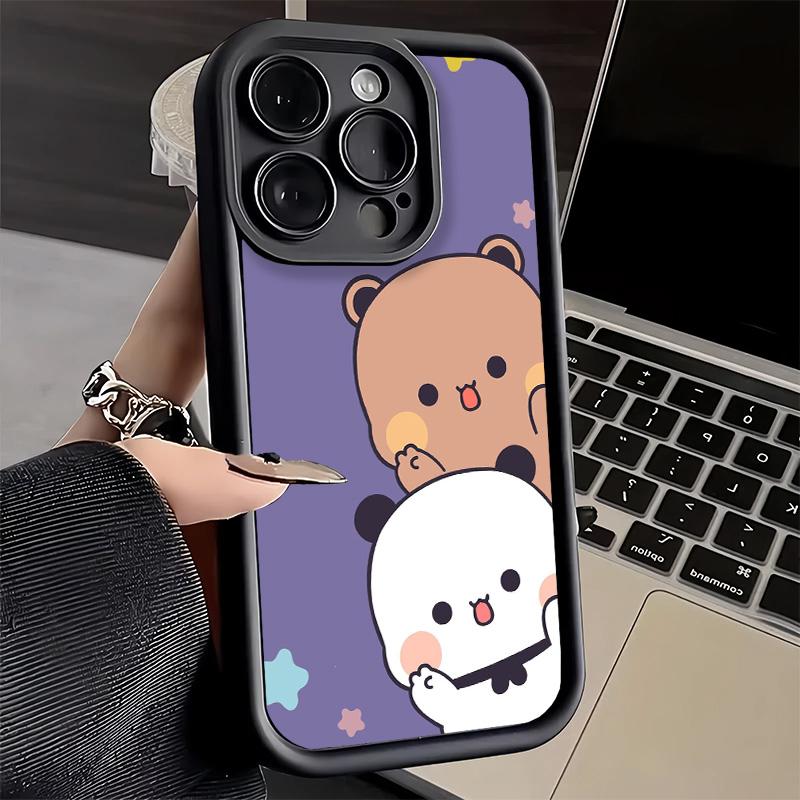 Phone Case for iPhone 17 Air 16E 15 16 Pro Max Bubu Dudu Cartoon Cute Cover 14 Plus 13 12 Mini Soft Shell Silicone Fundas