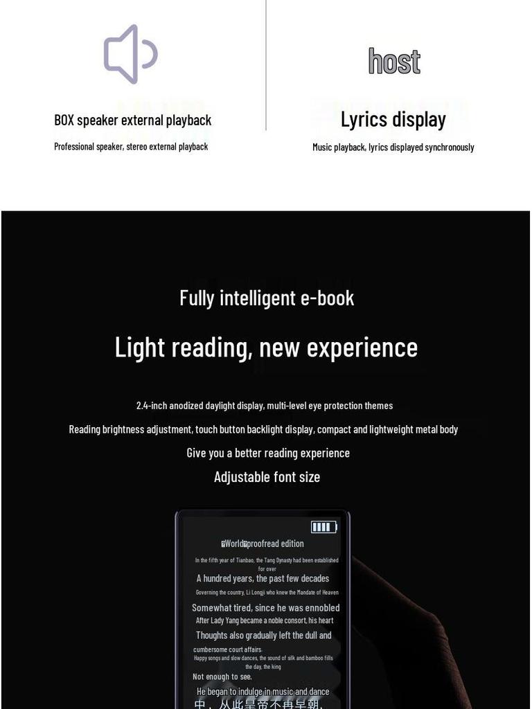 Xiaxin MP3 Walkman: Bluetooth HIFI Digital Player for Students