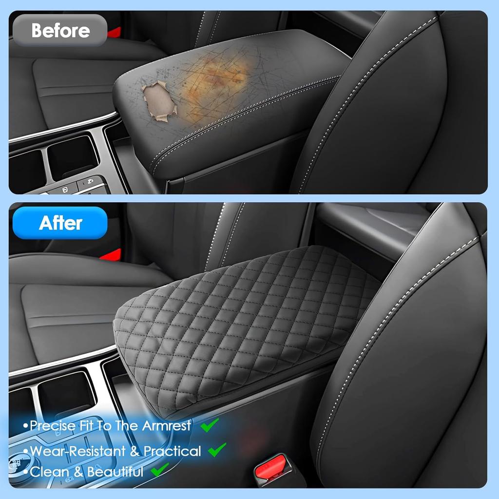 2024 2025 2026 Kryt středové konzole Sorento pro Kia Sorento (LX/S/EX/SX/SX Prestige/X-Pro SX Prestige),Vodotěsný a pohodlný kožený potah loketní opěrky