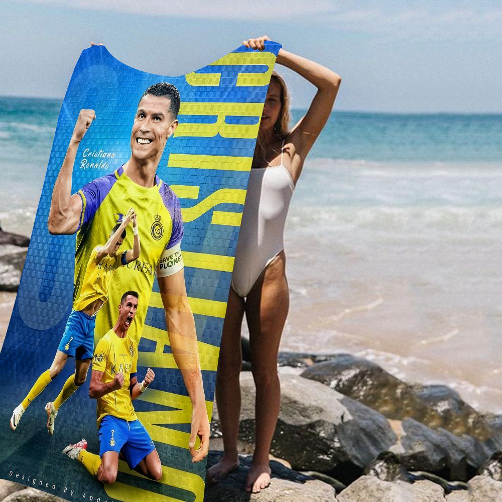 C-Cristiano R-Ronaldo CR7 Beach Towel Summer Kids Large Bath Pool Beach Towel Microfiber Absorbent for Swimming Travel