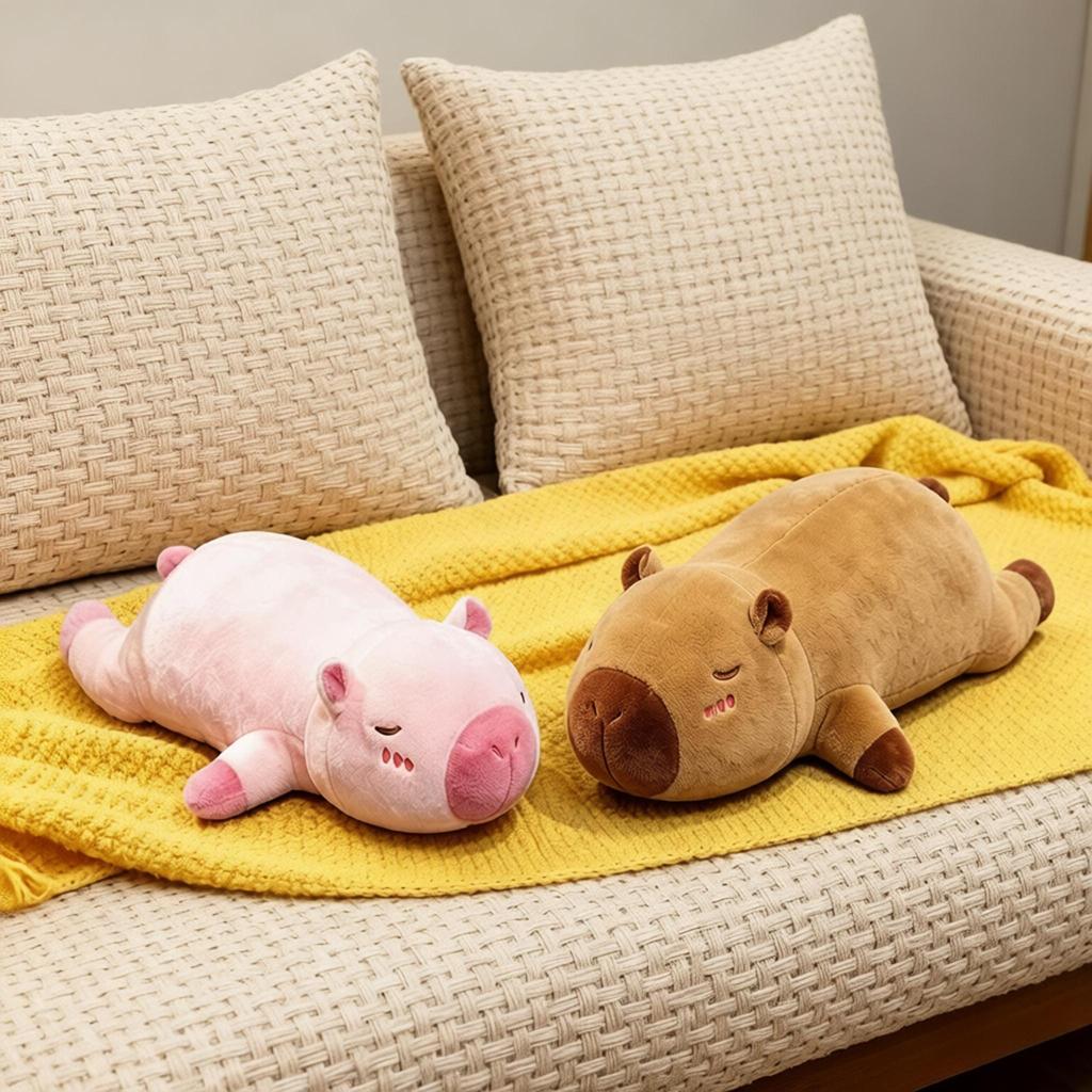 Long-Haired Dog Plush Toy Cute Capybara Puppy Stuffed Animal Doll Sleeping Backrest Pillow Fun Decor Kids Birthday Gift Girl Boy