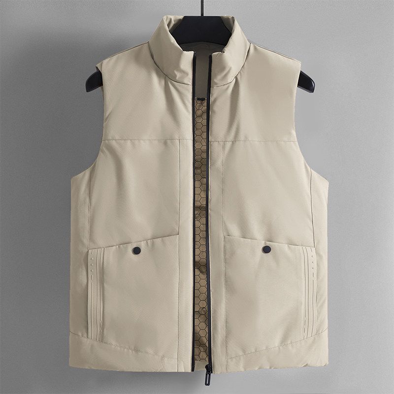 Foreign Trade Export Surplus Autumn and Winter Unisex Sleeveless Vest Fashion Stand Collar Sports Casual Fashion Vest Jacket