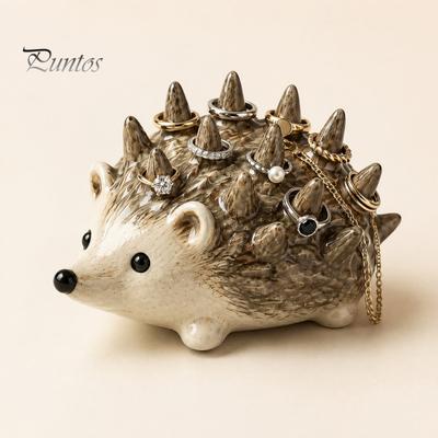 Anniversary Gifts for Her Hedgehog Ring Holder, Cute Resin Jewelry Organizer Rings, Waterproof Animal Holder Storage Vanity Dresser Bathroom,