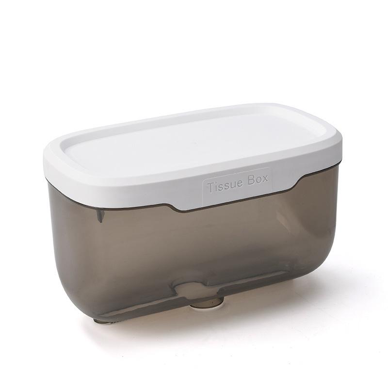 Punch-Free Bathroom Wall-Mounted Tissue Box and Storage Rack
