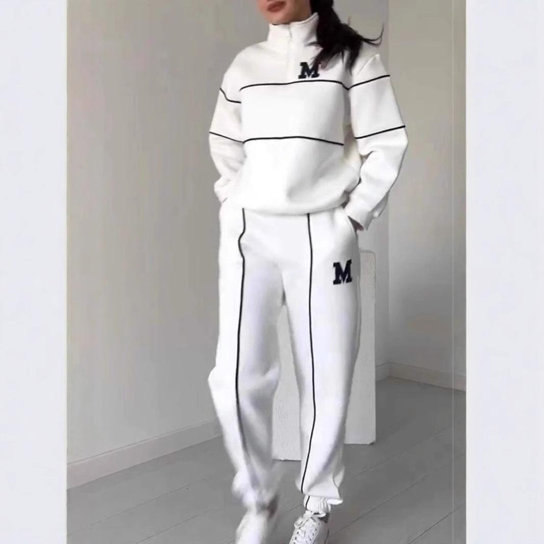 

Женские спортивные и спортивные комплекты из двух предметов: толстовка с длинными рукавами, застежкой-молнией, воротником-стойкой и брюками XXXL