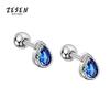 European-American Style Rhinestone Lightning Stud Earrings
