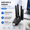 WiFi 6 USB 3 0 Adapter Dual Band 5 GHz 2 4 GHz Wireless Network Card with 4 High Gain Antennas USB Dongle for PC Desktop Laptop Gaming Windows 11 10