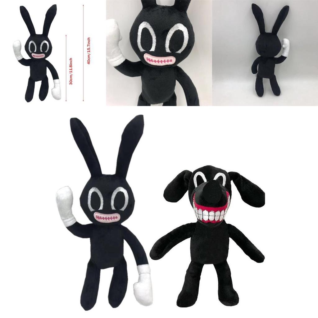 Adorable And Spooky Siren Head Horror Black Bunny Plush Stuffed Doll For Kids