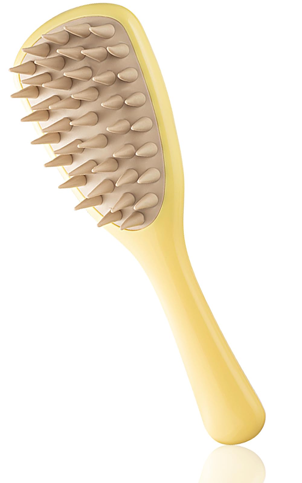 

XIANGUO Щетка для кожи головы с силиконовым массажером для кожи головы для женщин и массажа волос, ручка лимонно-желтого цвета, мужчины, мытье, кожа головы, поры, щетка,