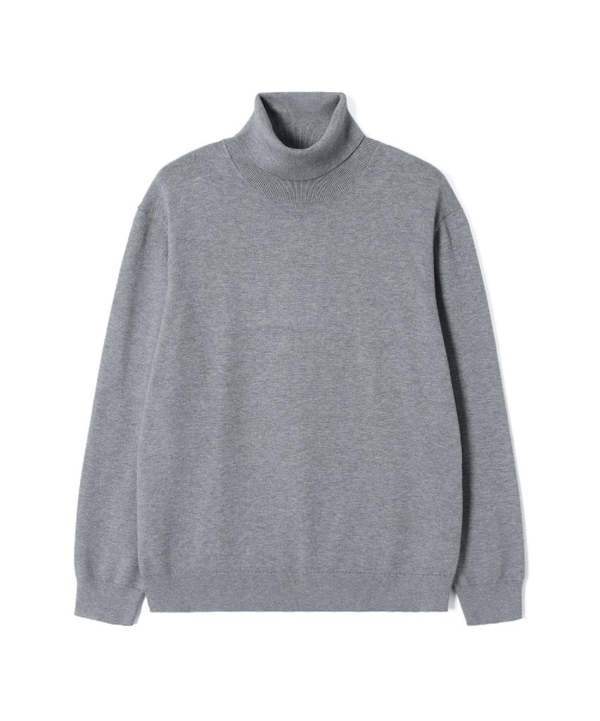 ADHOC Unisex Basic Turtleneck Knit (M-Grey) (Hcalka4)
