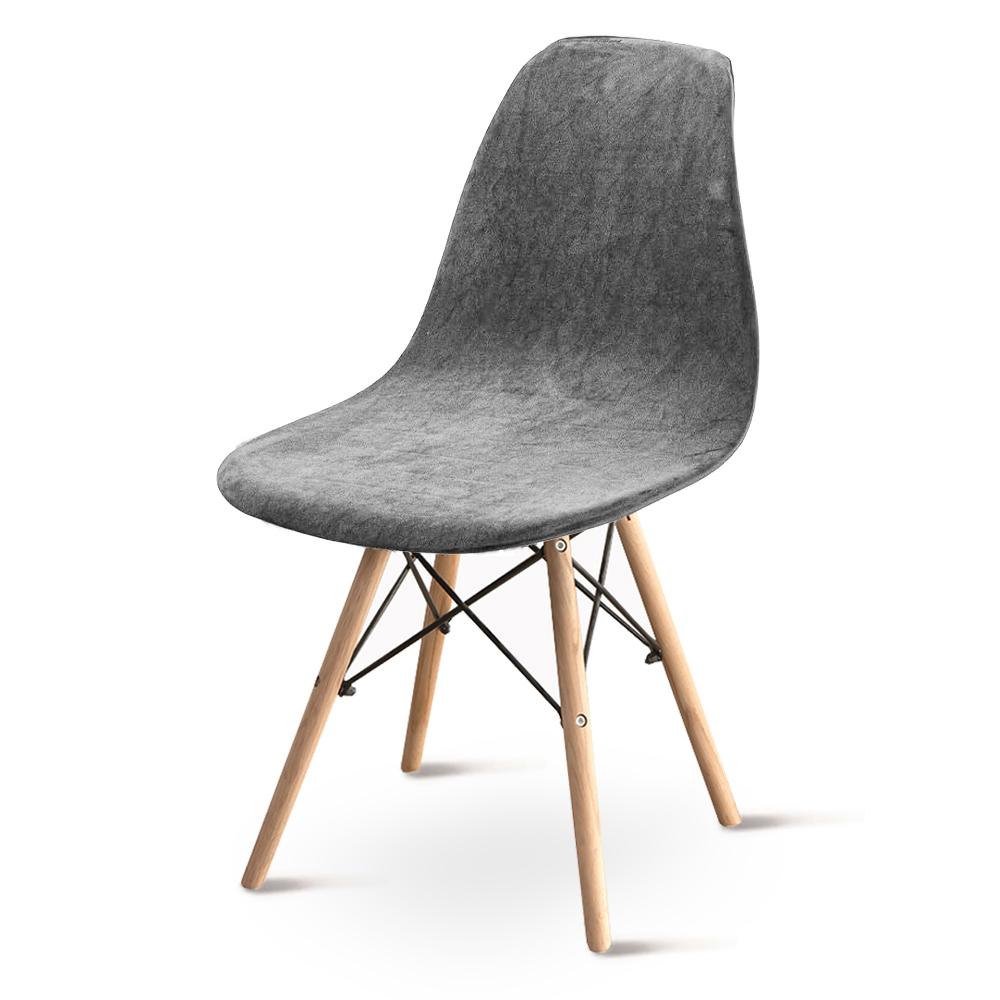 Velvet Fabric Bar Chair Cover Thick Removable Seat Cover Soft Plain Armless Shell Chair Covers for Banquet Office Hotel Home