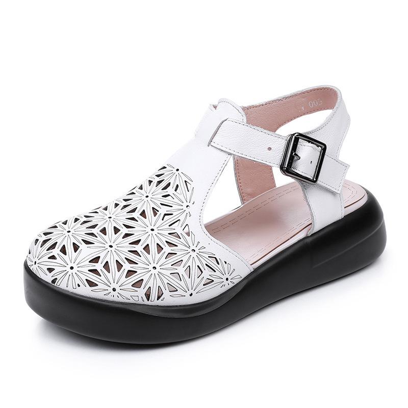 

Модные женские сандалии GKTINOO из натуральной кожи, сандалии на платформе, лето 2025, на толстой подошве, на высоком каблуке, женские сандалии, летняя обувь для женщин 10