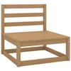 Canapé de jardin - VIDAXL - 2 pcs - Bois de pin massif - Crème - 4 personnes